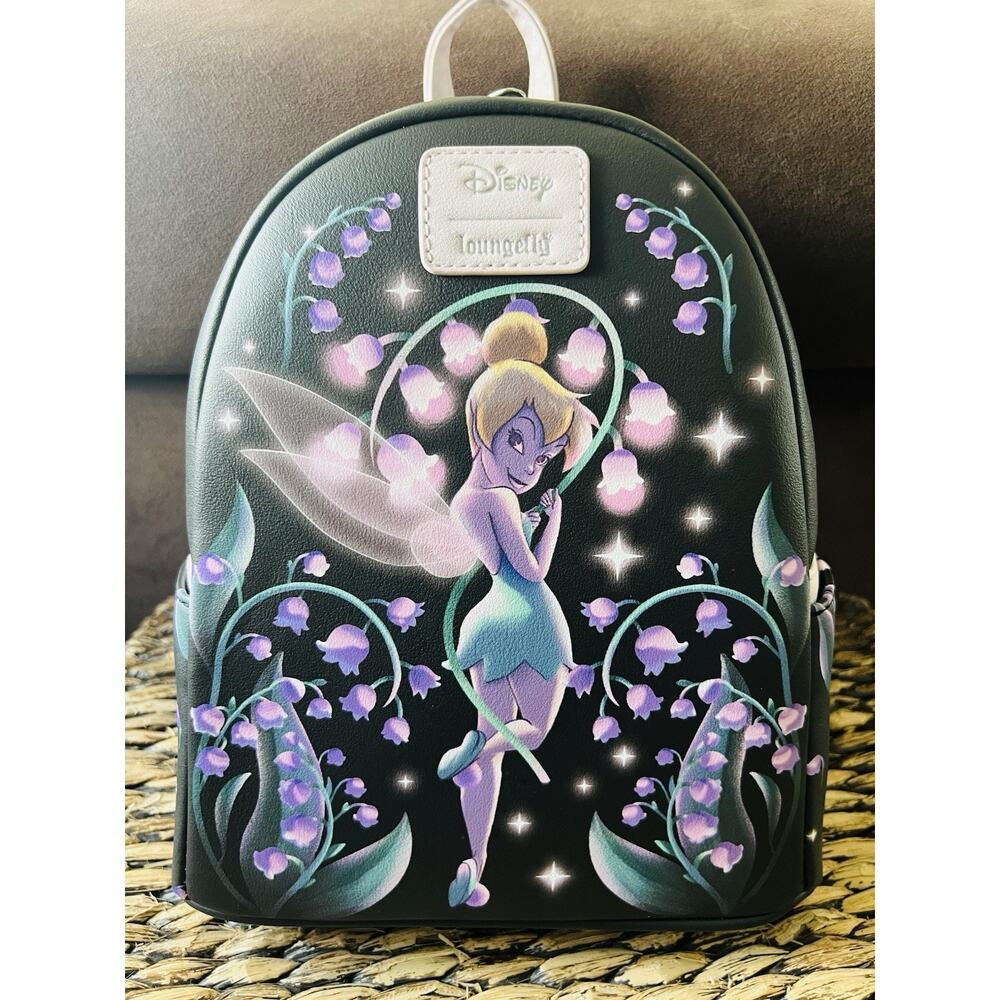 Loungefly Peter Pan Tinker Bell Lavender Lily Of The Valley Mini Backpack